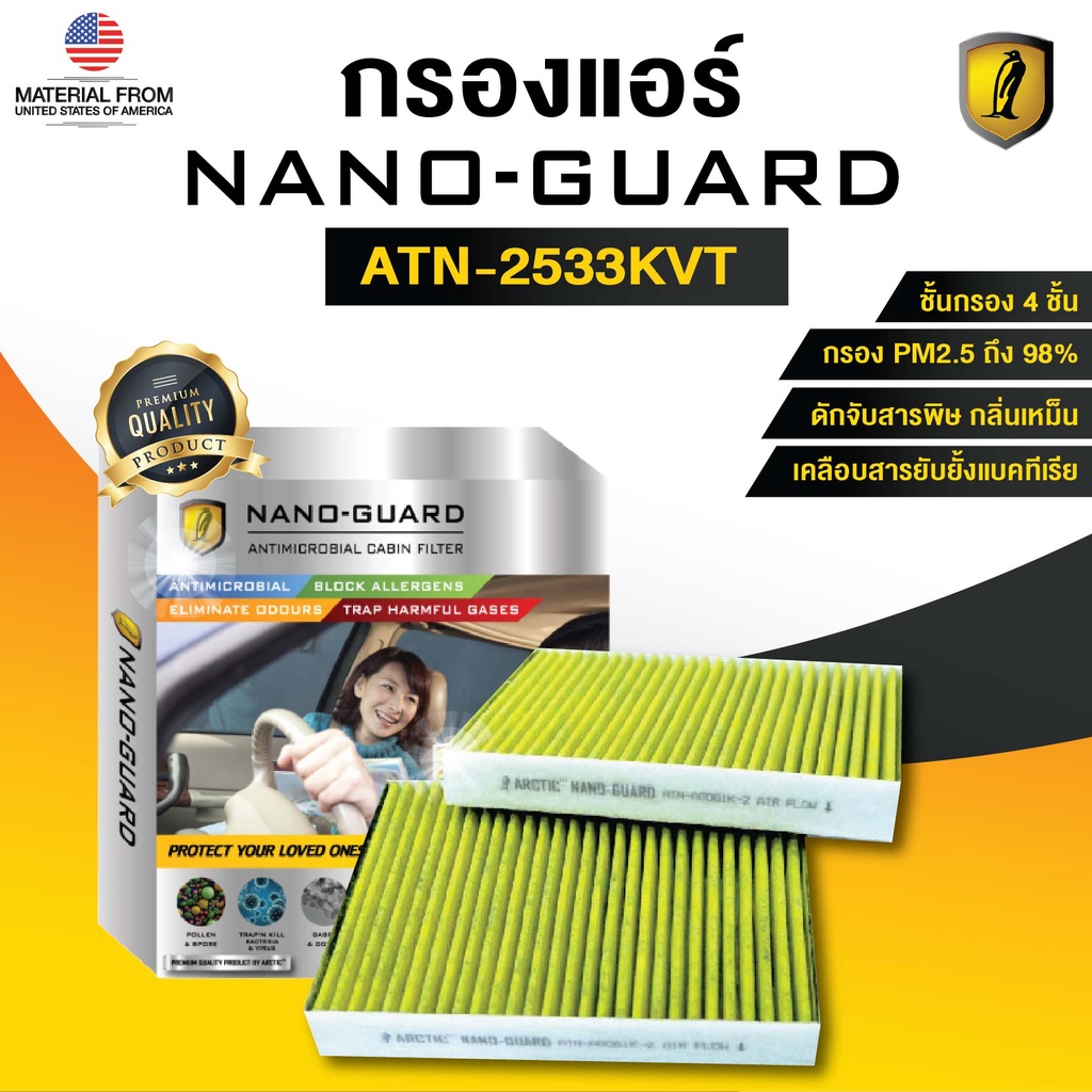 BENZ Vito W639 (2003-2013) ATN-2533KVT (กรองแอร์ ARCTIC NANO-GUARD FILTER ฆ่าเชื้อโรค+ดูดกลิ่นเหม็น+