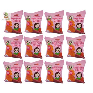 แม่นภา มันเบรคแตก 33 กรัม x 12 ถุง Mae Napa Sweet potato Chips 33 grams x 12 sachets