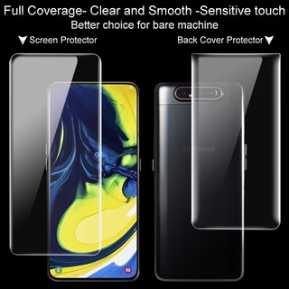 ฟิล์มกันรอยหน้าจอสําหรับ Samsung Galaxy A80 Full Coverage Hydrogel TPU 3D HD แบบเต็ม เมมเบรนหลัง