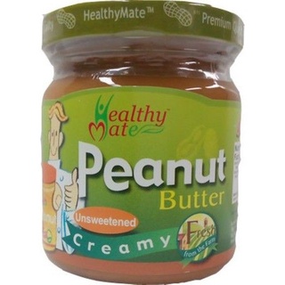 Healthy Mate Unsweetened Creamy Peanut Butter 200g เฮลตี้เมทเนยถั่วครีมรสจืด 200 กรัม