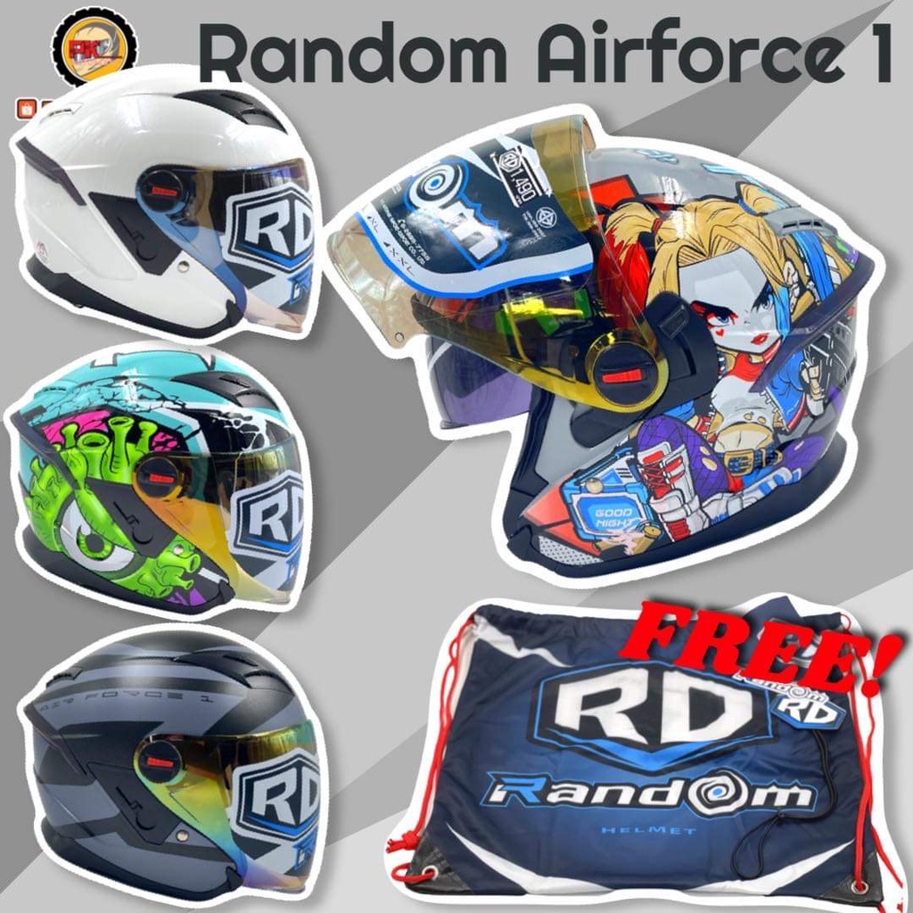 หมวกกันน็อค INDEX RANDOM AIR FORCE 1 แว่น2ชั้น - pakornwanaprasertsak ...