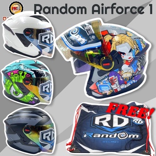 [กรอกโค้ด KK6D3C ลดอีก 65฿] หมวกกันน็อค INDEX RANDOM AIR FORCE 1 แว่น2ชั้น