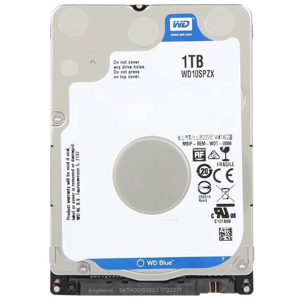WD HDD 1TB BLUE 2.5" 128MB NOTEBOOK WD10SPZX