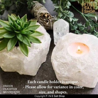 เชิงเทียนเกลือหิมาลายัน Himalayan Tea light Holder Candle Nature