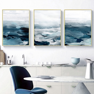 Abstract Ocean Landscape Wall Art Canvas Painting Minimalist Nordic Poster print Decorative Picture for Living Room Home Decor