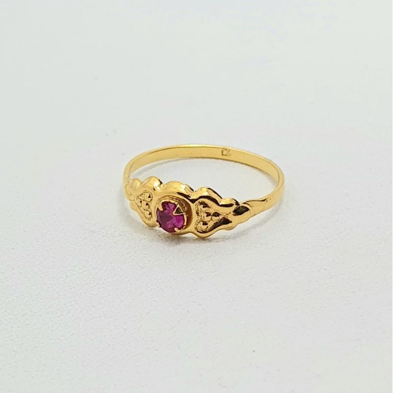 MERAH MATA 1/2 Gram Red Eye Spotted Light Gold Ring