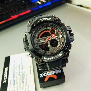 X-cooper แท้100% นาฬิกาข้อมือ ชาย สายยาง รุ่น CP-80111 GQ ดำแดง