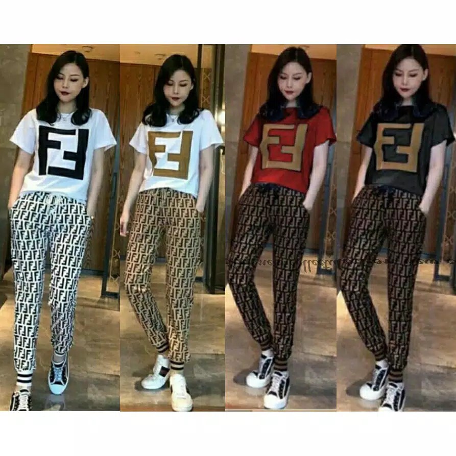 ชุด Fefe FF st Fefe FENDI ชุด FENDI STELAN เสื้อผ้าแฟชั่นสตรี STELAN