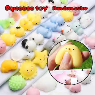 สุ่ม 1/5 ชิ้น ของเล่น ของเล่นเด็ก Random Squishy Squeeze Mochi Cat ของเล่นบีบอัด ต่อต้านความวิตกกังวล