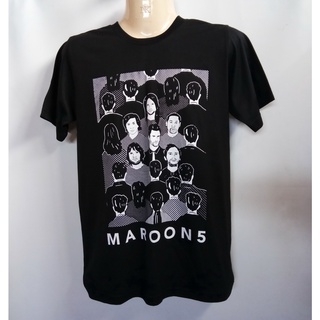 แขนสั้นcrew neckเสื้อยืด มารูนไฟฟ์ Maroon 5 thailand T-shirt ของแท้ M รอบอก35นิ้ว ทีเชิ้ต เสื้อมือสอง เสื้อผ้าวัยรุ่น เส
