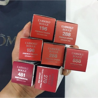 (📍สินค้าเคาเตอร์แท้💯%)  #เคาเตอร์ปรับราคาตั้งแต่ 1กค.66 💄เนื้อลิปดีงามมากกก LANCOME L’ABSOLU ROUGE DRAMA INK