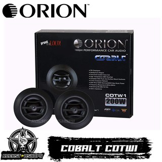 ลำโพงเสียงแหลม ลำโพงทวิตเตอร์ ลำโพงรถยนต์ ทวิตเตอร์แหลมโดม ORION รุ่น COBALT COTW1 สำหรับติดบนหน้าคอนโซล และ หูช้าง