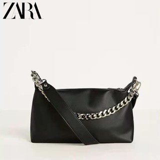 Zara กระเป๋าสะพายไหล่ ใต้วงแขน สายโซ่ สําหรับผู้หญิง