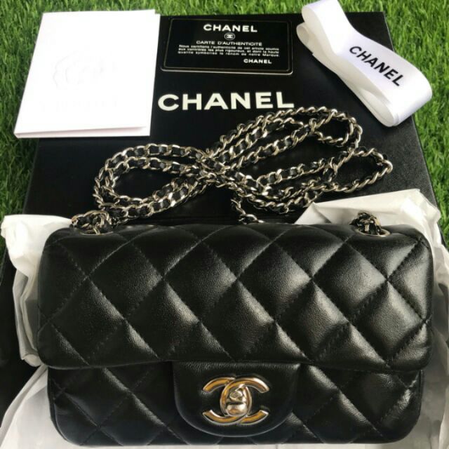 Authentic 💯 Used Once Chanel Mini 7 Sac Lamb Skin