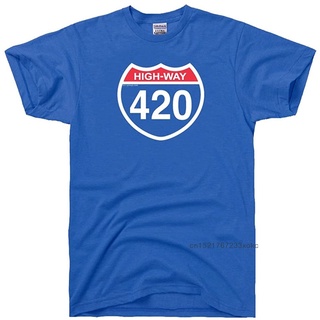 ขายดี!ขายดี เสื้อยืดลําลอง แขนสั้น พิมพ์ลายโลโก้ Highway 420 Four Twenty PCggkl66NBnole04 สําหรับผู้ชายS-5XL