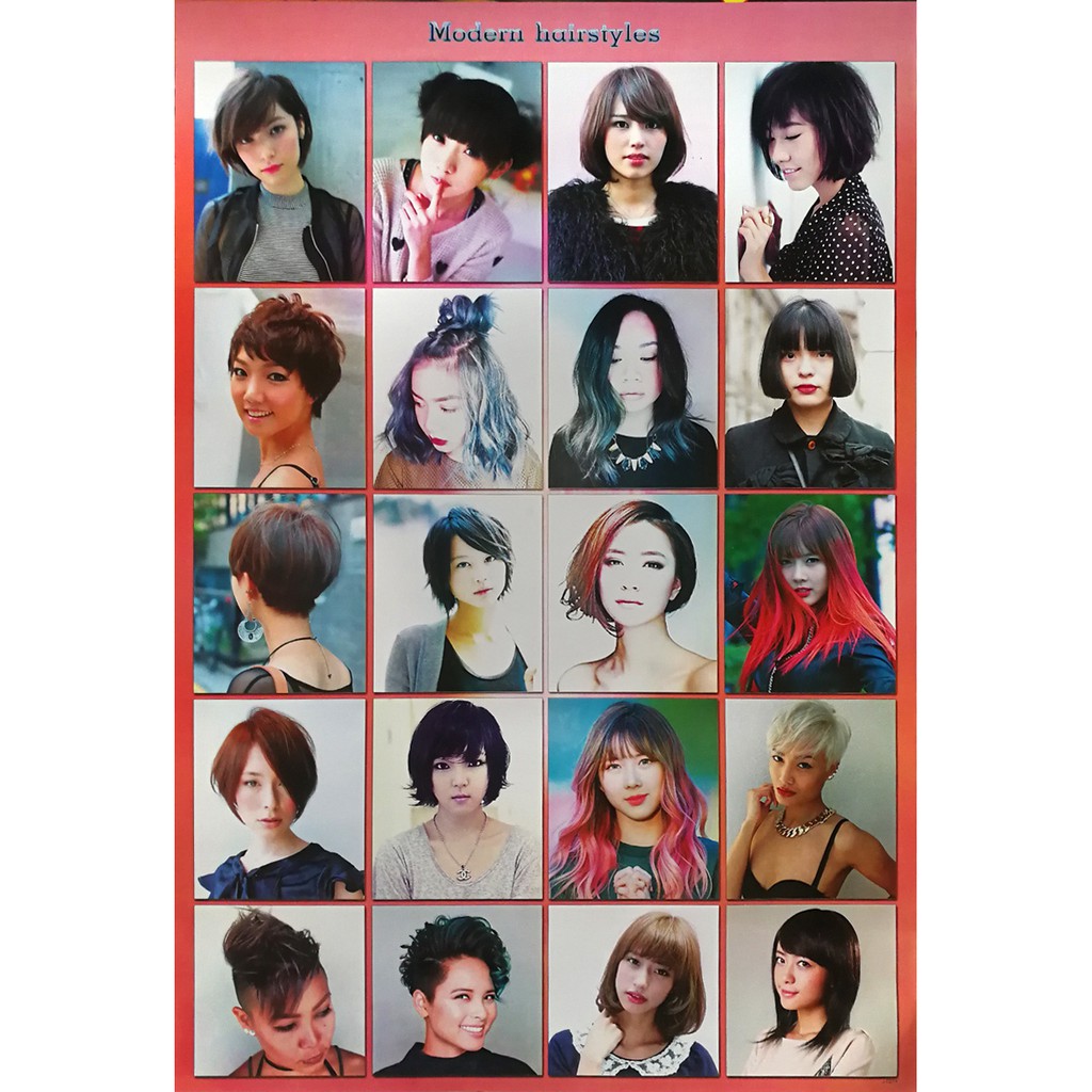 โปสเตอร์ ทรงผมผู้หญิง แนวเกาหลี ญี่ปุ่น Korea Japan Women's Hairstyles Poster 24”x35” Inch 4