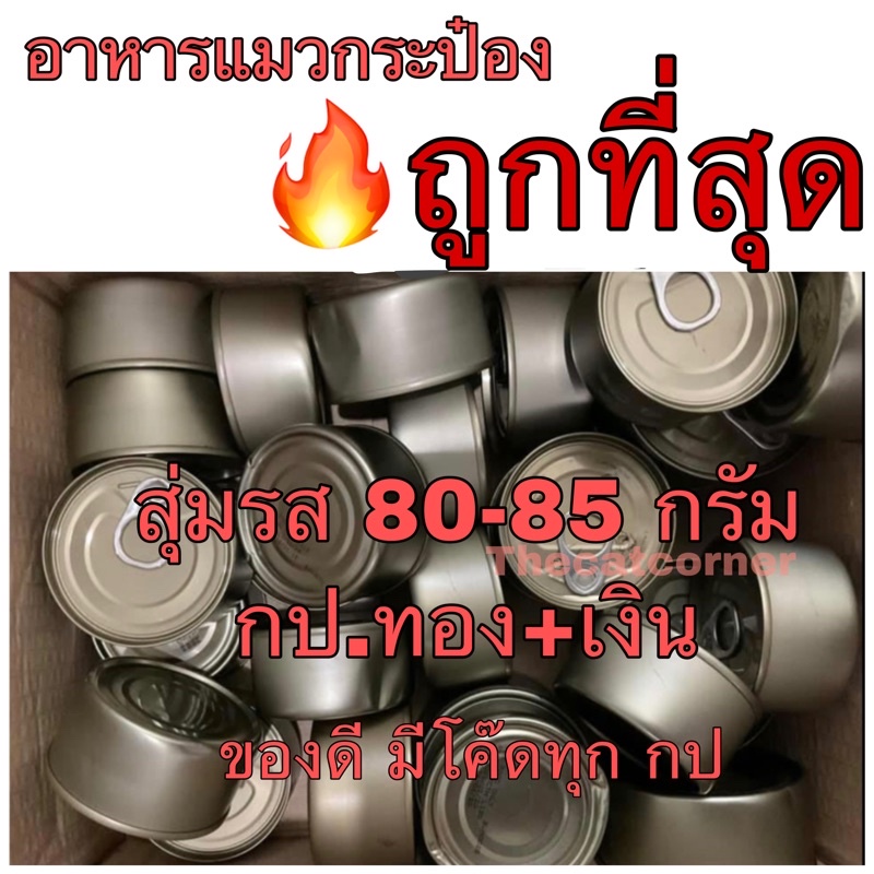 ถูกที่สุด คละรส อาหารแมวกระป๋องเปลือย อาหารแมวเกรดส่งออก สุ่มรส 80-85 กรัม