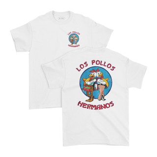 เสื้อยืด พิมพ์ลายโลโก้ภาพยนตร์ LOS POLLOS HERMANOS สําหรับผู้ชายS-5XL