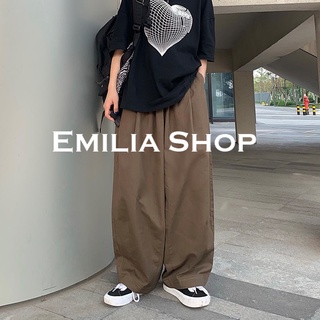 EMILIA SHOP กางเกงขายาว กางเกงเอวสูง กางเกงขายาวผู้หญิง 2022 ใหม่ ES220049