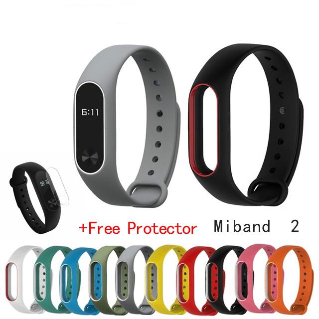 สายคล้องข้อมือซิลิโคนสำหรับ Xiaomi Mi Band 2 MiBand 2