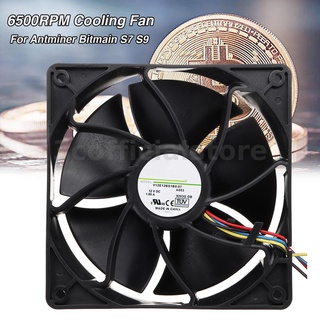 พัดลมระบายความร้อน CPU 6500RPM 120x120 S7 S9 4-pin แบบพกพา สําหรับ Antminer Bitmain 12V 4.8A