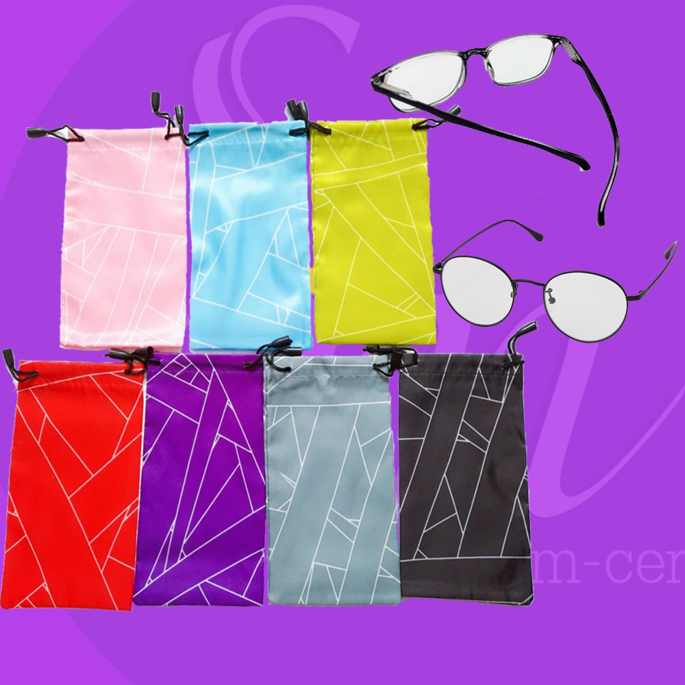 H- ถุงใส่แว่นตา ใช้งานง่าย ขนาดกระทัดรัด  พกพาสะดวก  พร้อมส่ง ราคาถูก คละสี /L0295