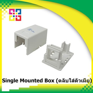 ตลับใส่ตัวเมีย Single Mounted Box (ไม่รวม Modular jack)