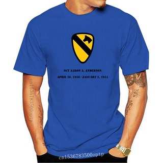 เสื้อยืด พิมพ์ลายกองทัพ USAMM 1st Cavalry Division สไตล์คลาสสิก ไม่ซ้ําใคร สําหรับผู้ชาย หน้าอก 1 ชิ้น 262314