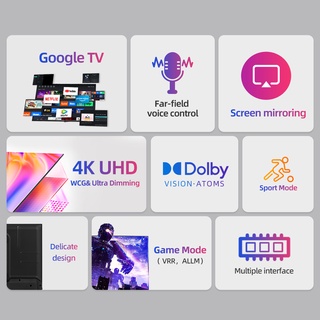 Hisense TV 50E7H ทีวี 50 นิ้ว 4K UHD Google TV DVB T2USB2 0HDMI AVปี 2022 Hand free voice control img 3