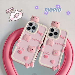 เคสซิลิโคนนิ่ม ลายหมู สําหรับ iphone 13 Pro Max 12 Pro Max