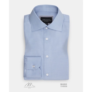 Monti: Light Blue Twill Cotton Shirt: เสื้อเชิ้ตสีฟ้าอ่อน ปกป้าน ทางการ