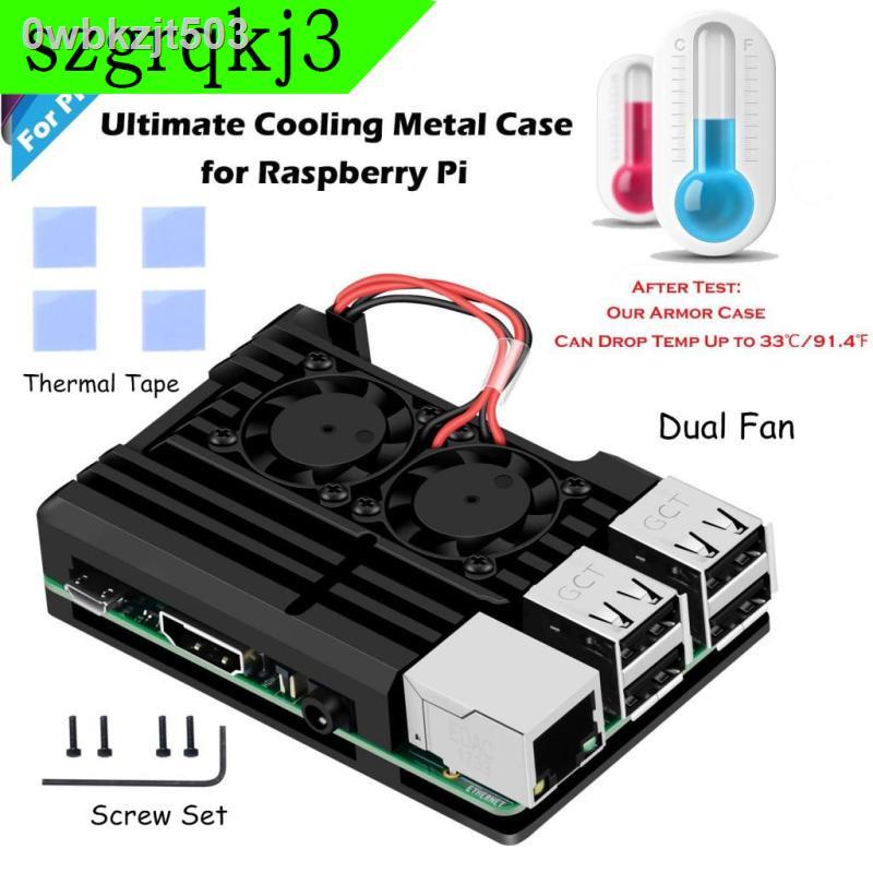 ஐ◕[high quality] Raspberry Pi 3/Pi 2 Model B Aluminum Case Enclosure with Dual Cooling Fan #6