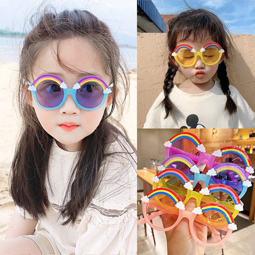 แว่นตากันแดด ป้องกันรังสียูวี 400 ลายการ์ตูนน่ารัก สีสันสดใส แฟชั่นสําหรับเด็กผู้ชาย และเด็กผู้หญิง