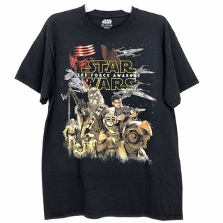 คอลูกเรือเสื้อยืดผ้าฝ้าย พิมพ์ลาย THE FORCE AWAKENS HAocoa87DHcafd96S-5XL