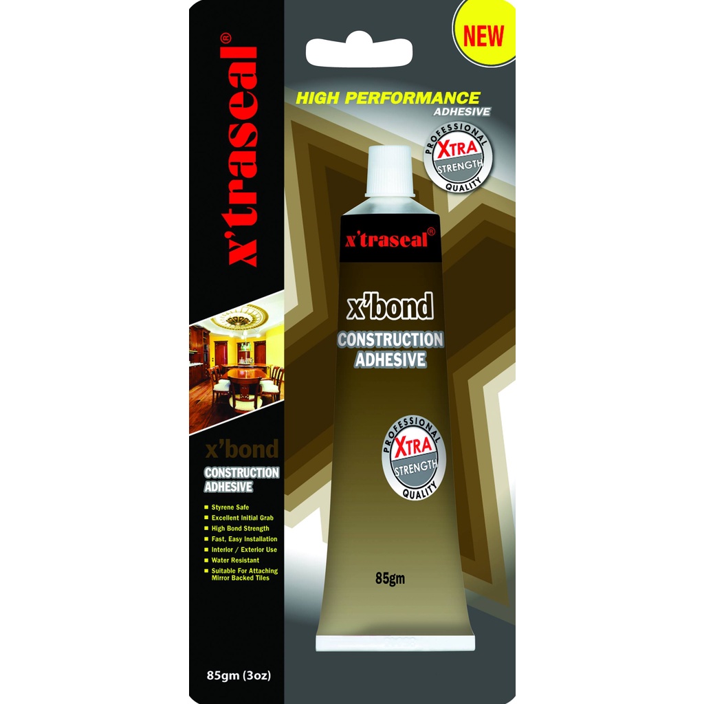 กาวตะปู 85กรัม 1 ซม.รับน้ำหนักได้ 11 กิโลกรัม X'traseal ของแท่100%  ใช้สำหรับยึดติดวัตถุ