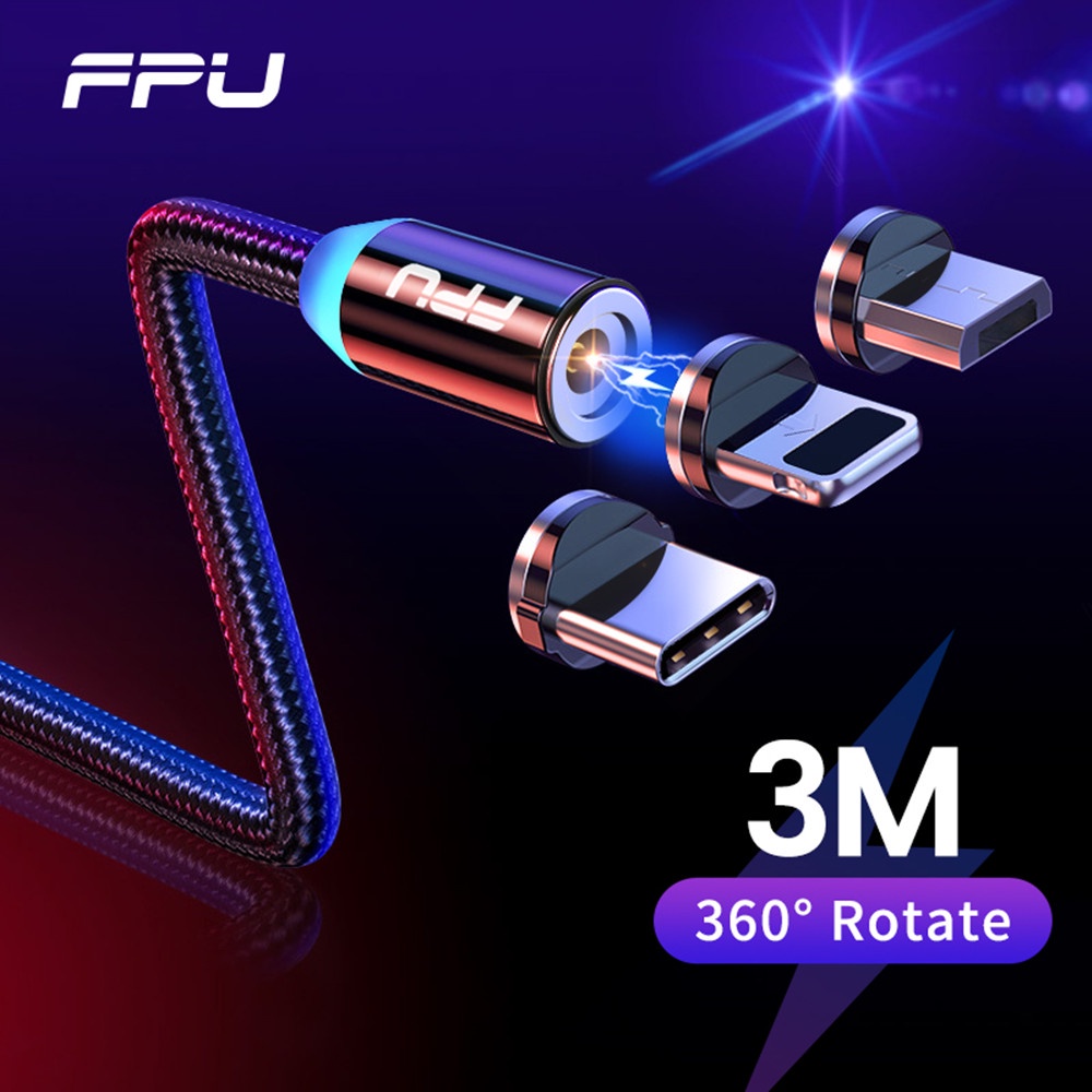 FPU 3m Micro USB Cable For iPhone Samsung Android Mobile Phone