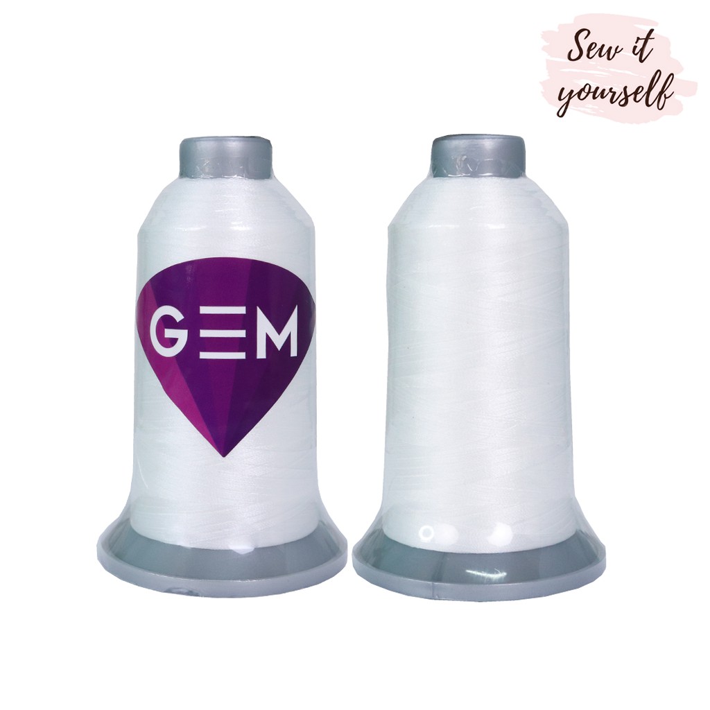GEM ด้ายปักโพลีเอสเตอร์ ยาว3,000เมตร ไม่เปราะขาดง่าย สีไม่ตก ใช้กับจักรปักทุกรุ่นทุกยี่ห้อ