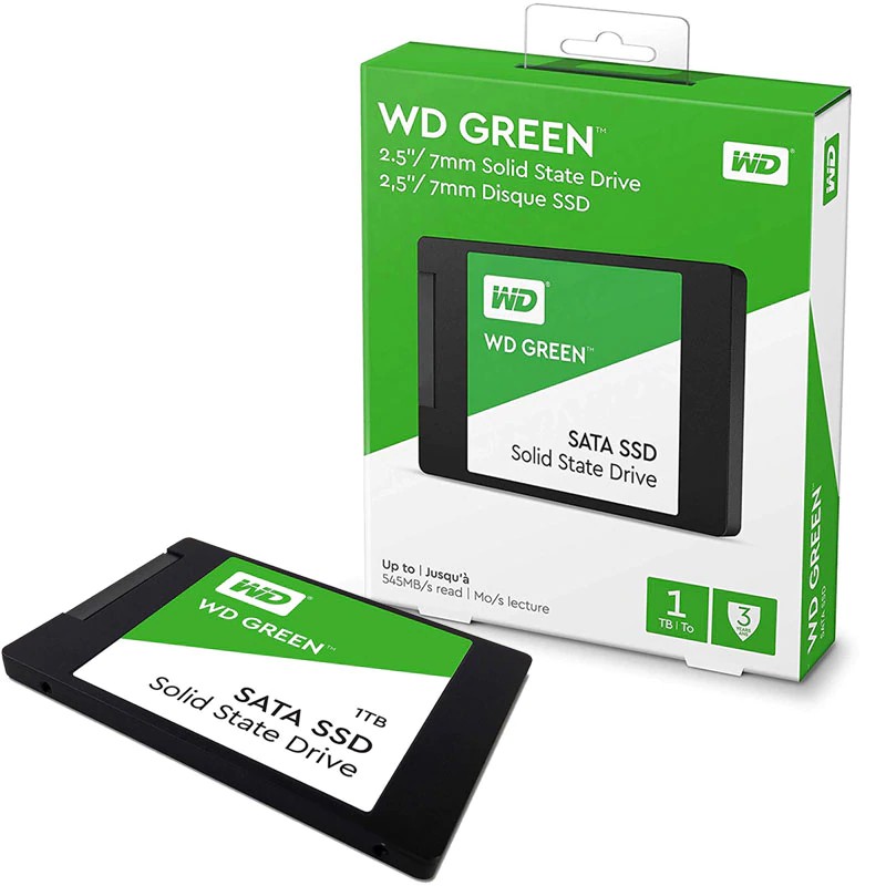 1TB SSD (เอสเอสดี) WD GREEN SATA (WDSSD1TB-SATA-GREEN-3D) Warranty 3 - Y