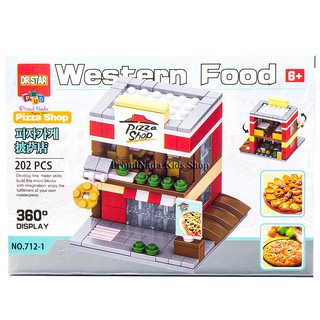 ProudNada Toys ของเล่นเด็กชุดตัวต่อเลโก้ร้านค้า DR.STAR Western Food NO.412-1