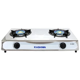 KASHIWA เตาแก๊ส หัวคู่ หน้าสแตนเลส รุ่น K-2000 เตาแก๊ส 2 หัว gas cooker