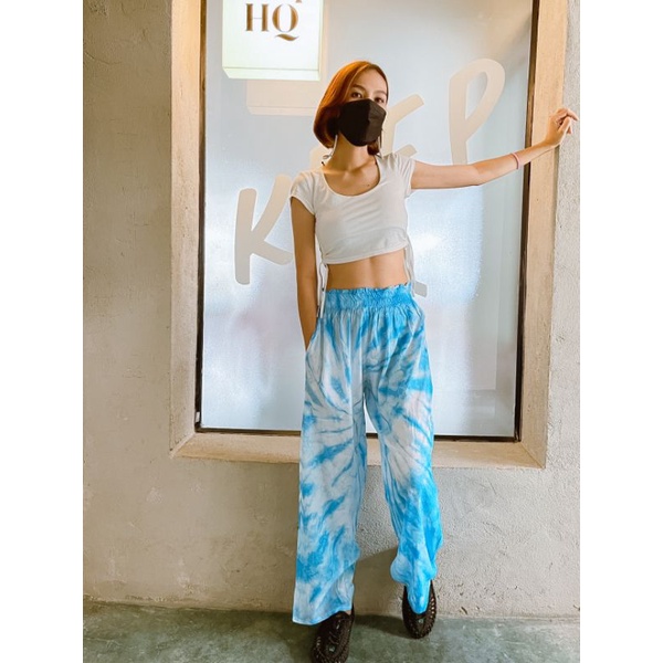 กางเกงมัดย้อมขาปล่อย RELAXING TIE DYE PANT | Shopee Thailand