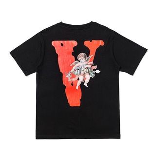 ราคาต่ำสุดVlone เสื้อยืดแขนสั้น ผ้าฝ้าย พิมพ์ลาย แฟชั่นสําหรับผู้ชาย และผู้หญิงS-3XL