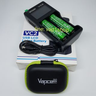 ของแท้100%ชุดเครื่องชาร์จxtar-VC2พร้อมถ่านvapcell G30 3000mAh 2ก้อน