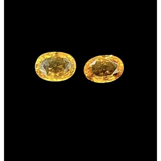 citrine oval shape 2 pair set. ชุดซิทรินรูปไข่ 2 คู่