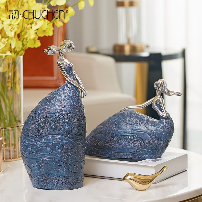 European retro ornaments living room TV wine study modern