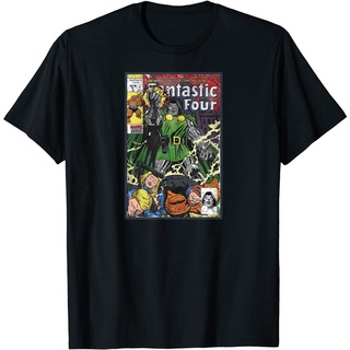 แขนสั้นcrew neckเสื้อยืด พิมพ์ลายการ์ตูน Marvel Fantastic Four Comic สําหรับผู้ใหญ่S-XXXXL