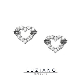 ต่างหูเงินแท้ รุ่น Be Free  Luziano Jewelry เงินแท้ 92.5 ต่างหูแฟชั่น เพชร CZ