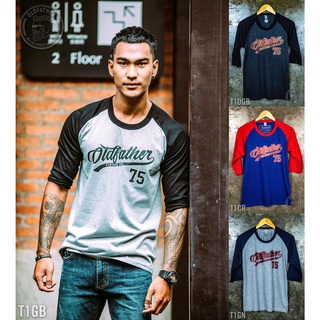 เสื้อแขนสามส่วนวินเทจ  สกรีนแนว Street OLDFATHER 75 Vintage ( รหัสสินค้า T 1 )