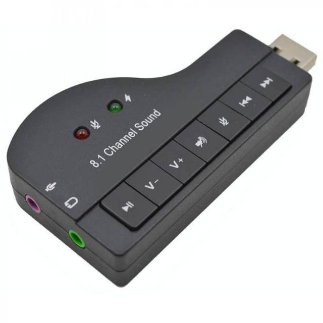 การ์ดเสียง USB รุ่น Piano 8.1 Channel 3D Audio F23839