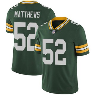 Zg เสื้อกีฬาแขนสั้น ลายทีมชาติฟุตบอล Nfl No.52 Matthews Legend สีเขียว สําหรับผู้ชาย และผู้หญิง